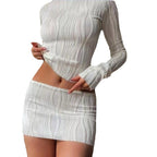 Damen Langarmshirt mit strukturiertem Design R&B