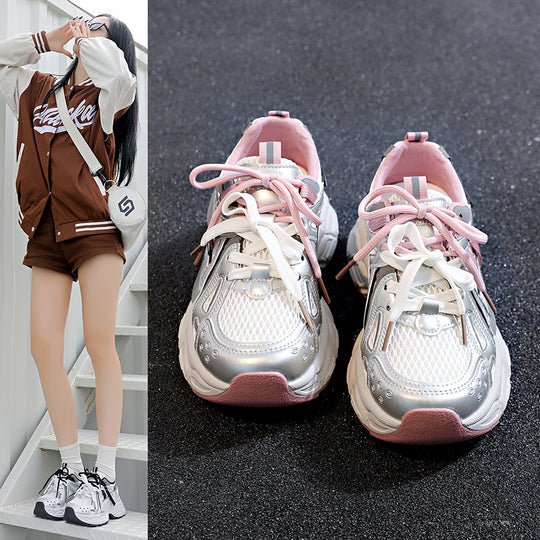 Damen Sportliche Sneakers mit atmungsaktiver Oberflächenstruktur und rutschfestem Sohlenprofil R&B