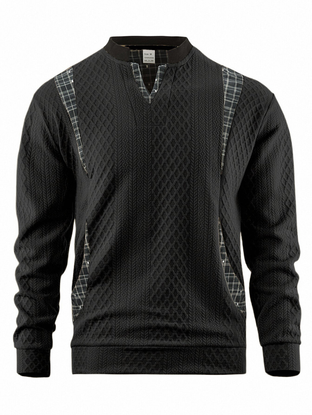 Herren Strickpullover mit modischen Karoelementen R&B