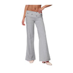 Damen Palazzo-Hose mit gestreiftem Bund und lässigem Schnitt R&B