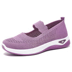 Damen Sportliche Slip-On Sneakers mit elastischem Riemen und atmungsaktivem Obermaterial R&B