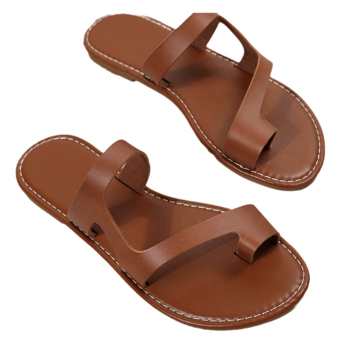 Damen elegante Zehenstegsandalen mit modischem Riemendesign und bequemem Fußbett R&B
