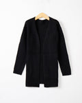 Damen Offene Strickjacke mit lässigem Schnitt und Taschen