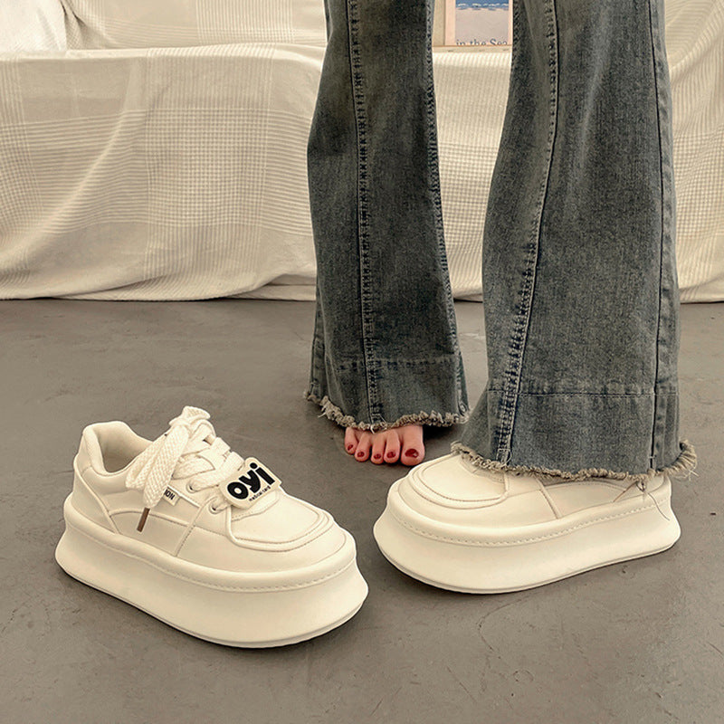 Damen Sportliche Plateau-Sneaker mit modischem Design und bequemer Dämpfung