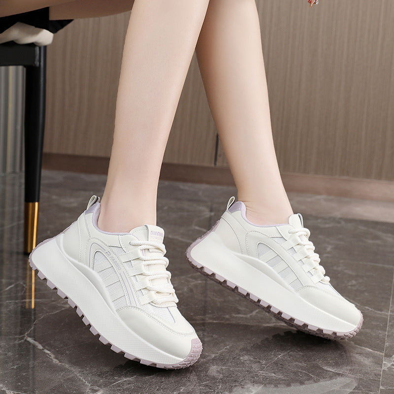 Damen Sportliche Chunky Sneaker mit dämpfendem Sohlenprofil und atmungsaktiver Obermaterialstruktur R&B