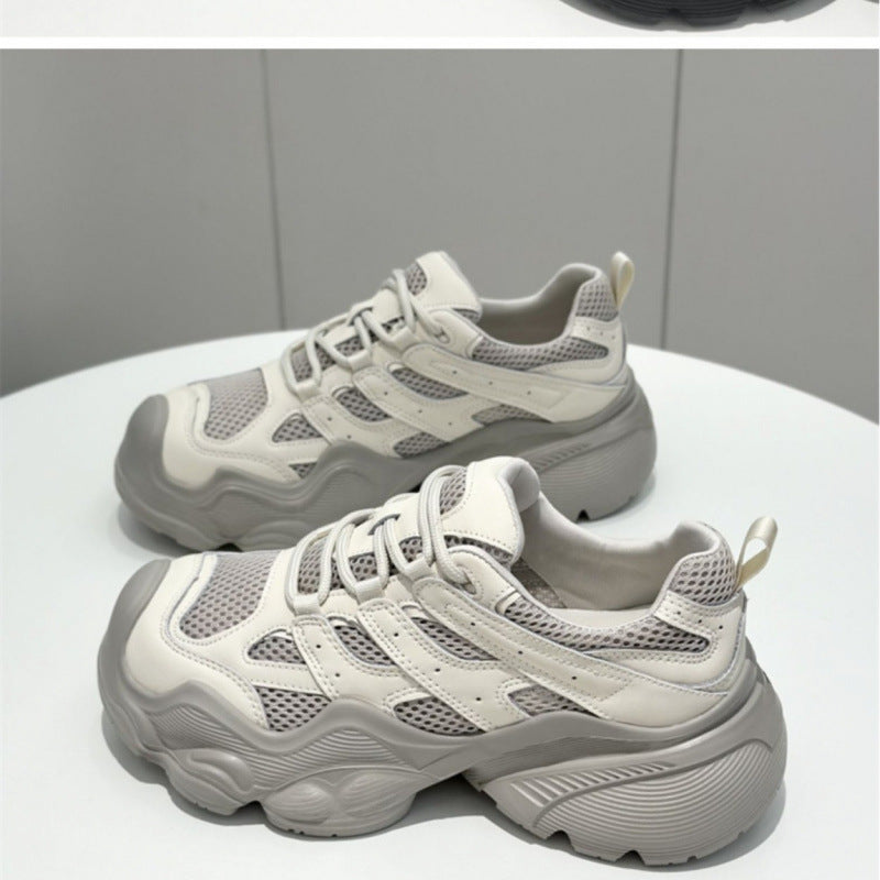 Damen Sportliche Chunky Sneakers mit atmungsaktivem Mesh-Obermaterial und robustem Profil R&B