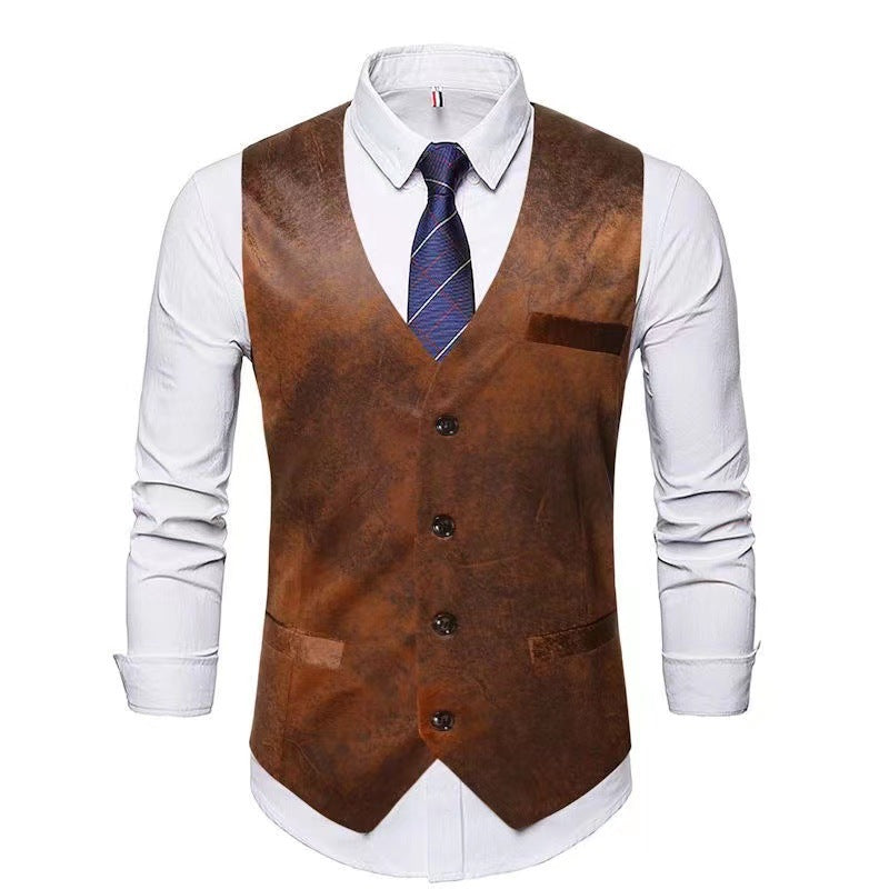 Herren stylische Weste mit akzenten und praktischen Taschen R&B