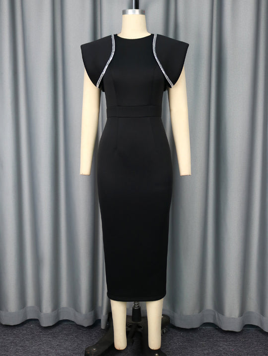 Damen Figurbetontes Kleid mit dekorativem Rüschen-Design R&B