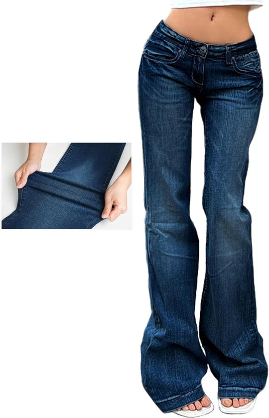 Damen Bootcut-Jeans mit flexibler Passform und hohem Bund R&B