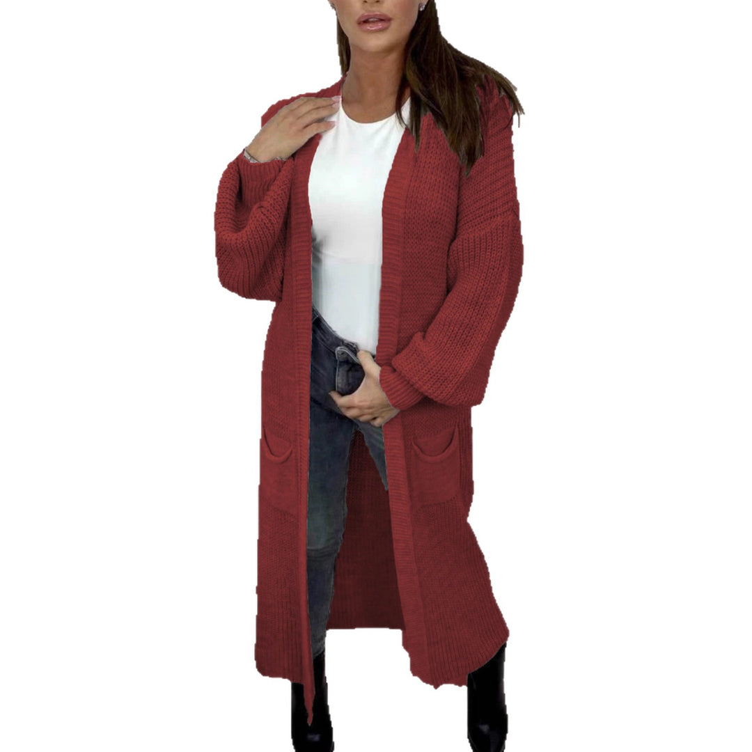 Damen Grobstrick-Cardigan im romantischen Design mit offenen Ärmeln R&B