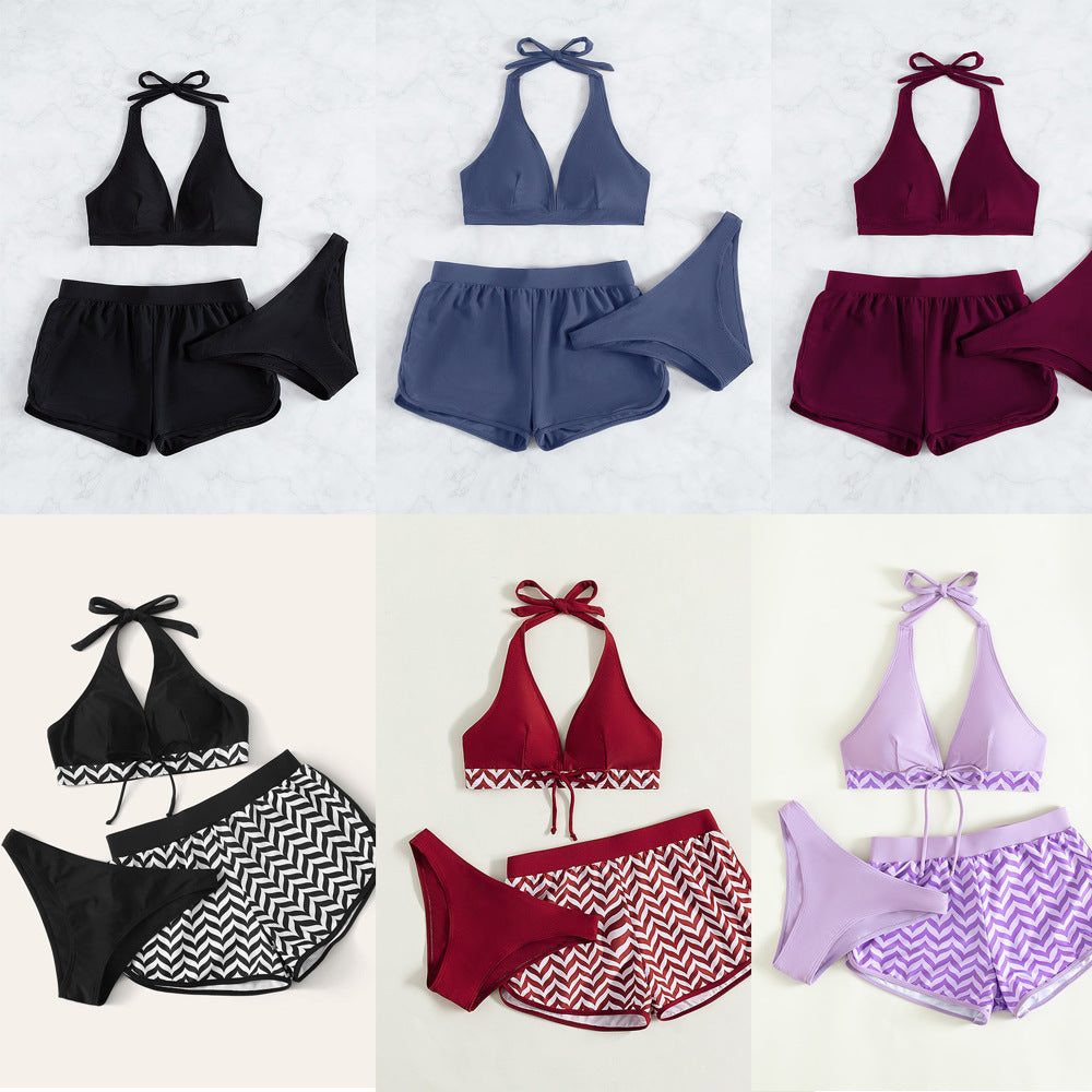 Damen moderner Bikini-Set mit verstellbaren Trägern und sportlichem Schnitt R&B