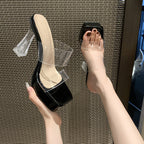 Damen transparente Plateau-Sandaletten R&B