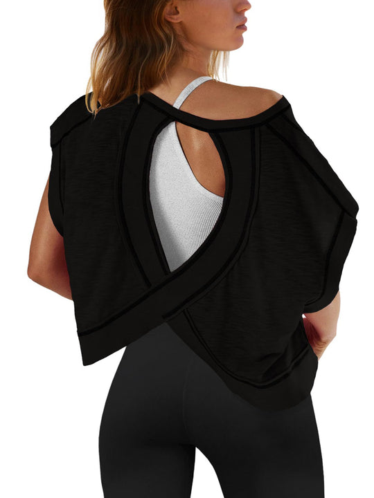 Damen modernes Cut-Out Oberteil R&B
