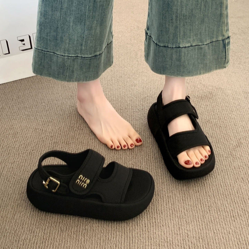 Damen Bequeme Sandalen mit verstellbarem Riemen und gepolsterter Sohle R&B
