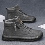 Damen Modische High-Top Sneakers mit robustem Obermaterial und seitlichem Reißverschluss R&B