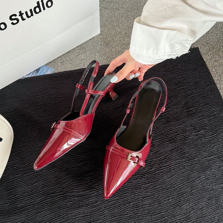 Damen Sling-Ballerinas mit modischem Riemchen und eleganter Kappe R&B