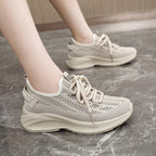 Damen moderne Sneakers mit atmungsaktiver Mesh-Oberfläche und dämpfendem Sohlenprofil R&B
