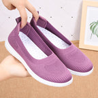 Damen Elastische Slip-On Freizeitschuhe