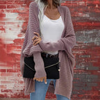Damen Grobstrick Cardigan im lässigen Design mit weitem Schnitt und feiner Struktur R&B