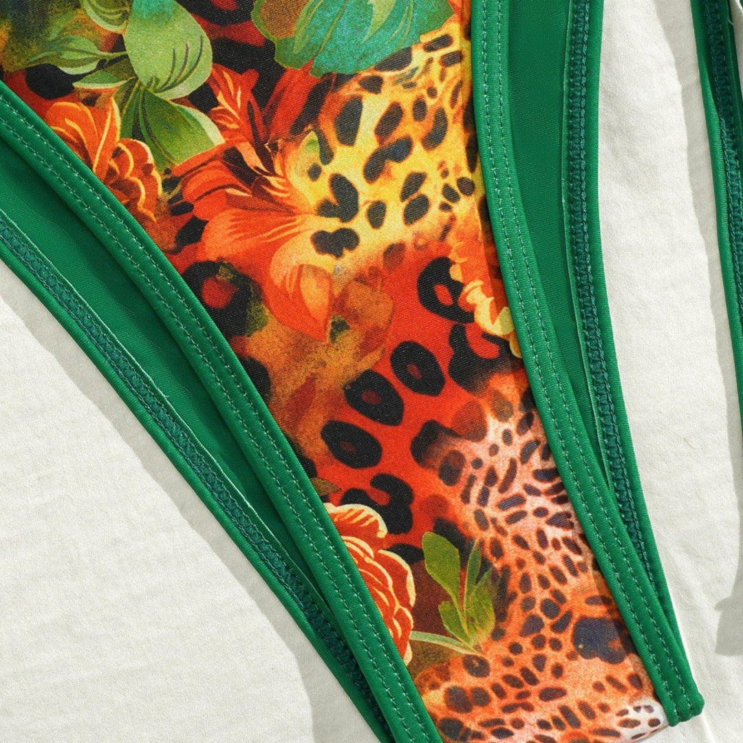 Damen Triangel-Bikini mit floralen Mustern R&B