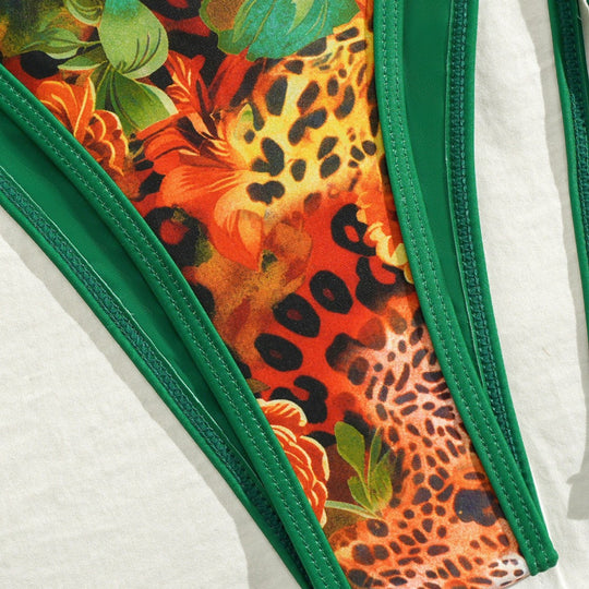 Damen Triangel-Bikini mit floralen Mustern R&B