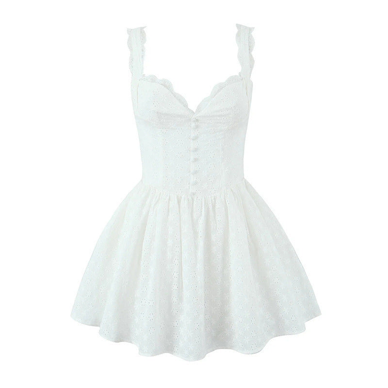 Damen Sommerkleid mit Spitzenbesatz R&B