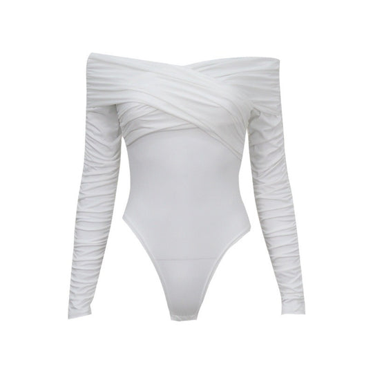 Damen Body mit rüschierten Ärmeln R&B