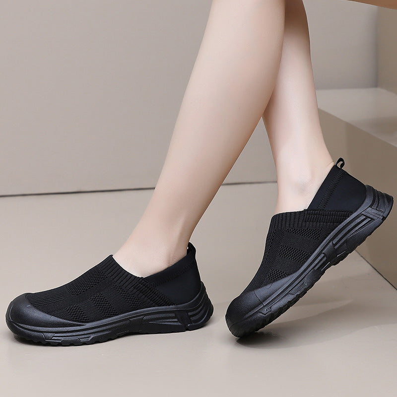 Damen Bequeme Slip-On Sneakers mit rutschfester Sohle und atmungsaktivem Obermaterial R&B