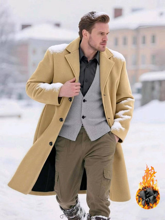 Herren klassischer Wollmantel R&B