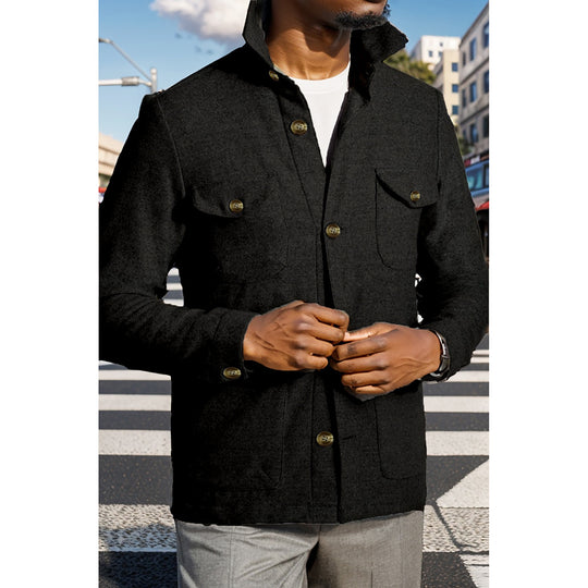 Herren modische Outdoor Jacke mit praktischen Taschen R&B