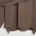 Damen gemütlicher Strickponcho mit raffinierten Drapierungen R&B