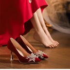Damen Glamouröse Pumps mit funkelnden Applikationen und schickem Absatz R&B