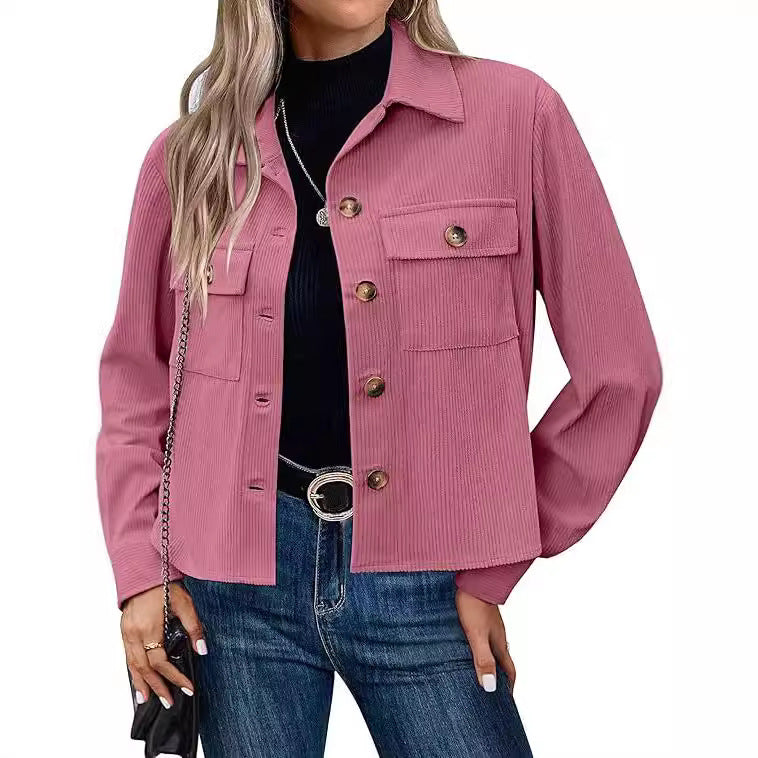 Damen lässige Overshirt-Jacke R&B