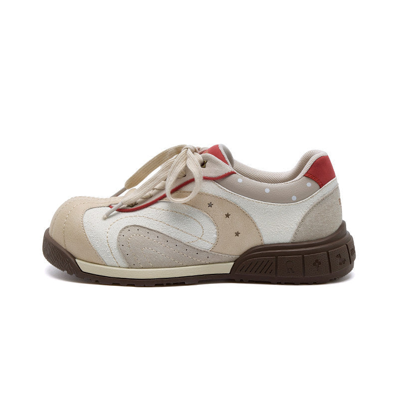 Damen sportliche Sneakers mit atmungsaktiver Oberflächenstruktur und stabiler Sohle R&B