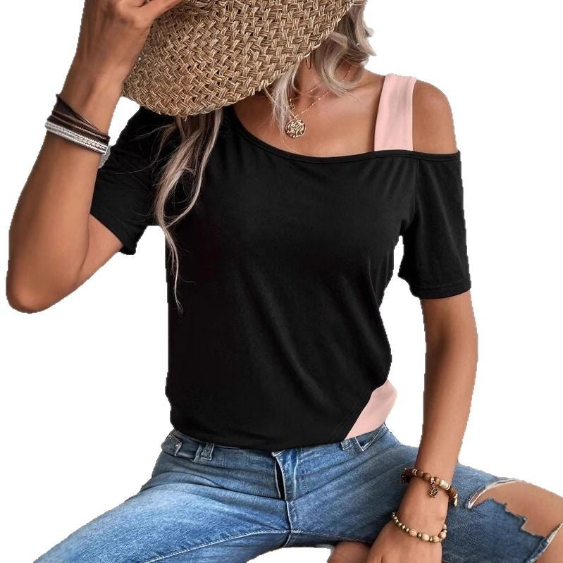 Damen Modisches T-Shirt mit asymmetrischem Design