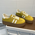 Damen Chunky Sneakers mit modischer Plateau-Sohle und atmungsaktiver Obermaterialstruktur R&B
