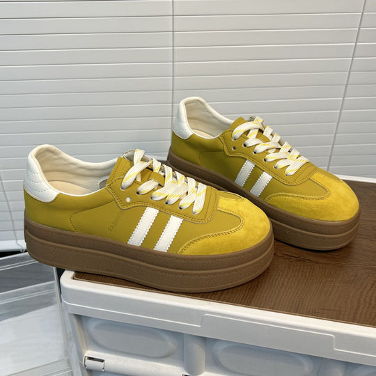 Damen Chunky Sneakers mit modischer Plateau-Sohle und atmungsaktiver Obermaterialstruktur R&B