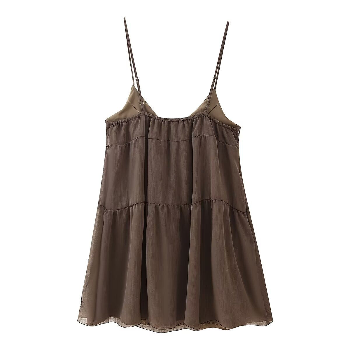 Damen Sommerliches Kleid mit elegantem V-Ausschnitt und raffinierten Rüschendetails R&B