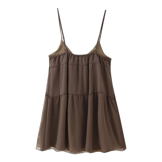 Damen Sommerliches Kleid mit elegantem V-Ausschnitt und raffinierten Rüschendetails R&B