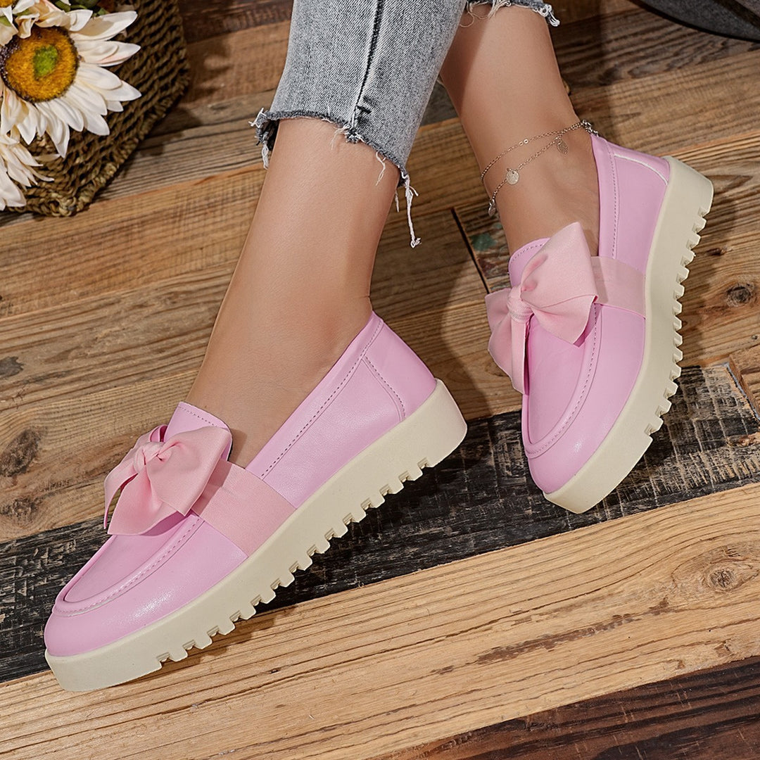 Damen Loafers mit dekorativem Schleifen-Design und rutschfester Sohle R&B