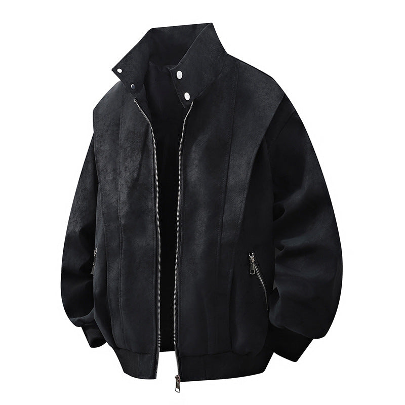 Damen Designer Übergangsjacke mit hohem Kragen und praktischen Reißverschlusstaschen R&B
