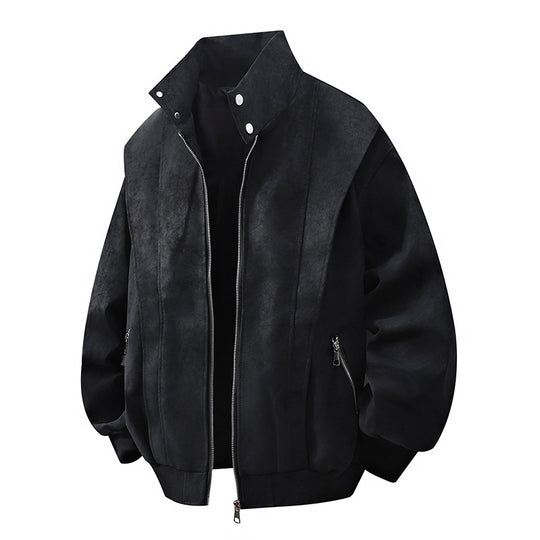Damen Designer Übergangsjacke mit hohem Kragen und praktischen Reißverschlusstaschen R&B
