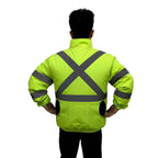 Unisex nan hoch atmungsaktive Warnschutzjacke mit integrierten Lüftern und reflektierenden Kreuzstreifen R&B