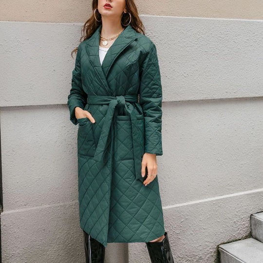 Damen Steppmantel mit eleganter Taillierung und praktischen Taschen R&B