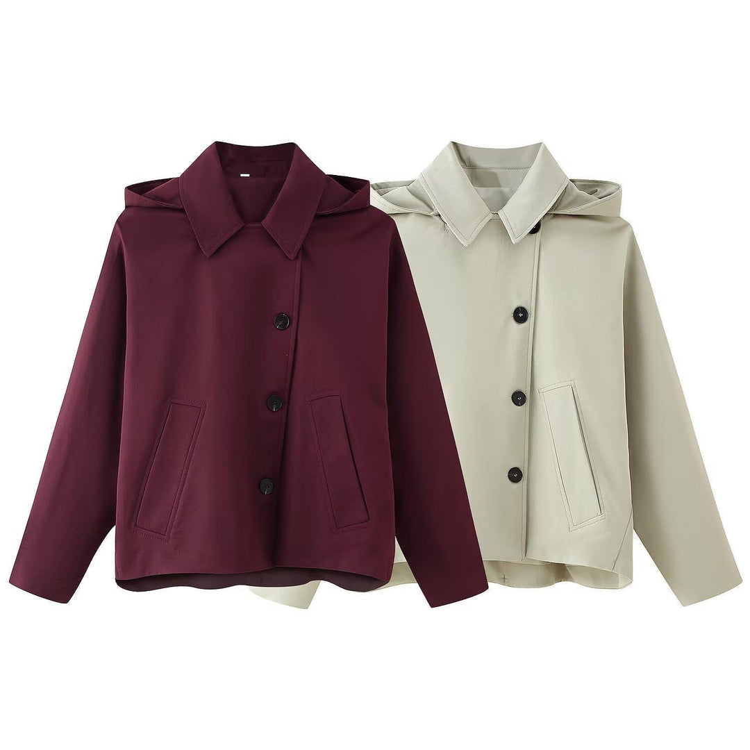 Damen Übergangsjacke mit hochschließendem Kragen und praktischen Taschen R&B