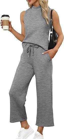 Damen Jumpsuit mit hochgeschlossenem Design und weitem Bein R&B