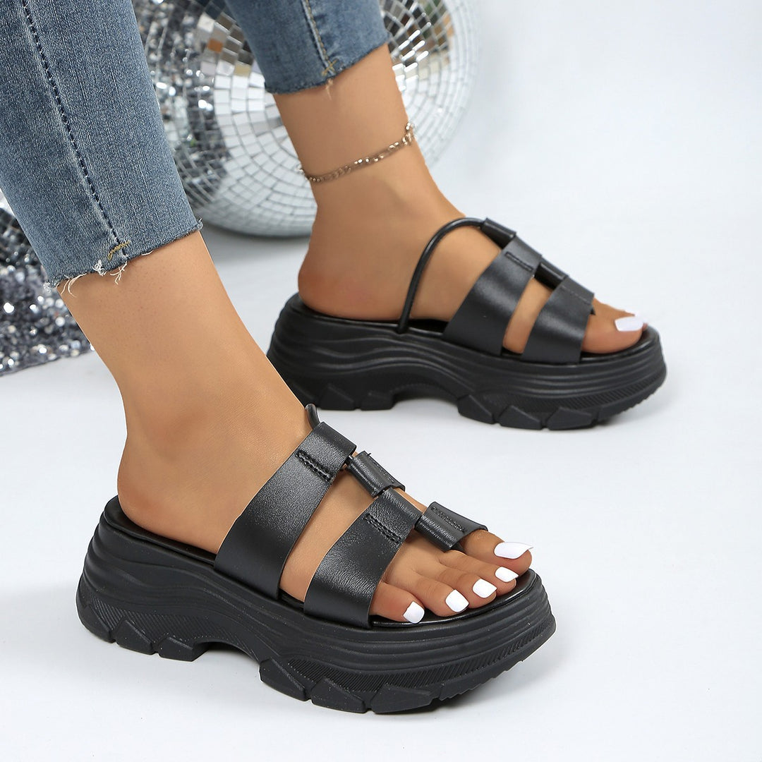 Damen Komfortable Riemchen-Sandalen mit modischem Profil und rutschfester Sohle R&B