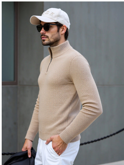 Herren Rollkragenpullover mit modernem Strukturdesign R&B
