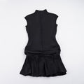Damen Elegantes Wickelkleid mit hochgeschlossenem Kragen und Rüschenelementen R&B