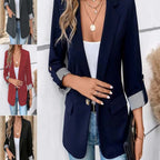 Damen modische Blazerjacke mit eleganten Kontrastdetails R&B